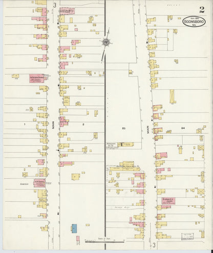 Sanborn Fire Insurance Map from Boonsboro, Washington County, Maryland (1910), Sheet #0002 - Complete Map Set gallery image, historic Sanborn map, vintage wall art, Maryland Maryland