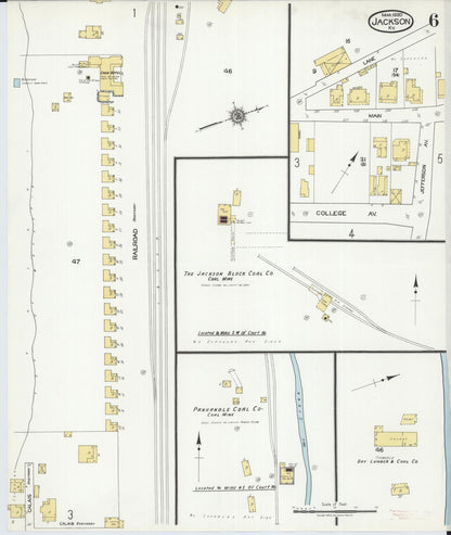 Sanborn Fire Insurance Map from Jackson, Breathitt County, Kentucky (1920), Sheet #0006 - Complete Map Set gallery image, historic Sanborn map, vintage wall art, Kentucky Kentucky