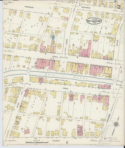 Sanborn Fire Insurance Map from Newcomerstown, Tuscarawas County, Ohio (1915), Sheet #0002 - Historic Sanborn Fire Insurance Map Print, vintage old map wall art, antique decor, genealogy gift, Ohio Ohio map