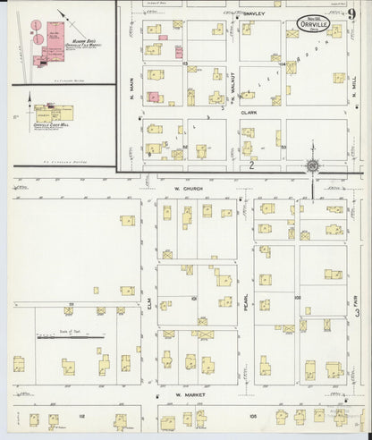Sanborn Fire Insurance Map from Orrville, Wayne County, Ohio (1911), Sheet #0009 - Complete Map Set gallery image, historic Sanborn map, vintage wall art, Ohio Ohio
