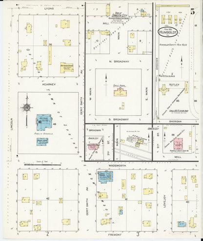Sanborn Fire Insurance Map from Humboldt, Humboldt County, Iowa (1915), Sheet #0005 - Historic Sanborn Fire Insurance Map Print