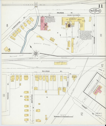 Sanborn Fire Insurance Map from Washington, Warren County, New Jersey (1902), Sheet #0011 - Complete Map Set gallery image, historic Sanborn map, vintage wall art, Washington Washington