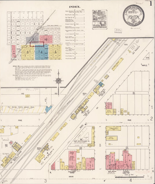 Sanborn Fire Insurance Map from Ashton, Fremont County, Idaho. (1921) – Historic Sanborn Fire Insurance Map Print