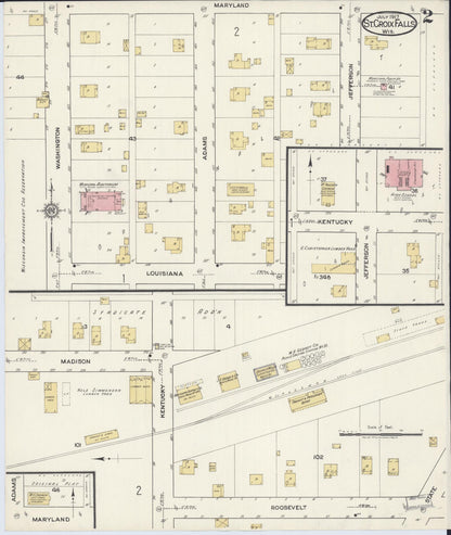 Sanborn Fire Insurance Map from Saint Croix Falls, Polk County, Wisconsin (1917), Sheet #0002 - Complete Map Set gallery image, historic Sanborn map, vintage wall art, Wisconsin Wisconsin