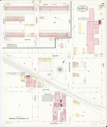 Sanborn Fire Insurance Map from New Castle, New Castle County, Delaware (1907), Sheet #0007 - Complete Map Set gallery image, historic Sanborn map, vintage wall art, Delaware Delaware