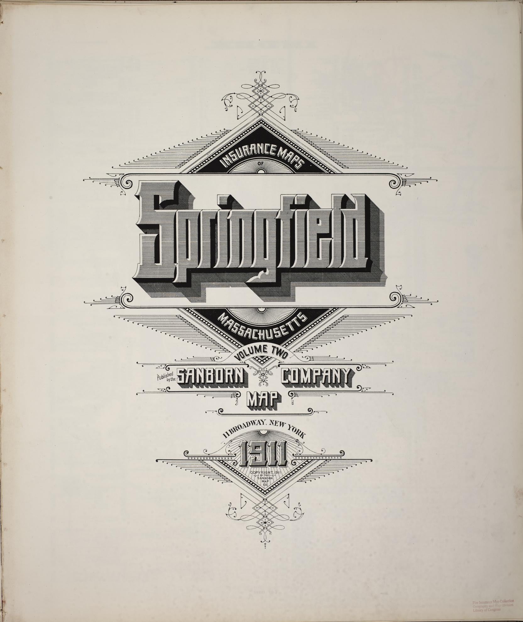 Sanborn Fire Insurance Map from Springfield, Hampden County, Massachusetts (1911), Sheet #0001 - Complete Map Set gallery image, historic Sanborn map, vintage wall art, Massachusetts Massachusetts