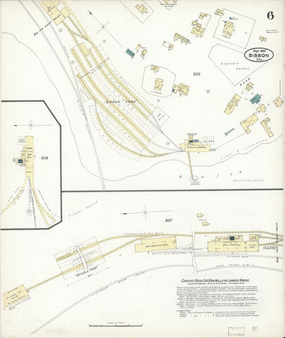 Sanborn Fire Insurance Map from Sisson, Siskiyou County, California (1897), Sheet #0006 - Complete Map Set gallery image, historic Sanborn map, vintage wall art, California California