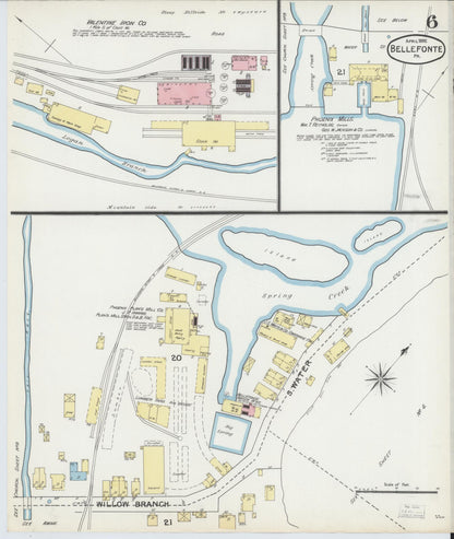 Sanborn Fire Insurance Map from Bellefonte, Centre County, Pennsylvania (1892), Sheet #0006 - Complete Map Set gallery image, historic Sanborn map, vintage wall art, Pennsylvania Pennsylvania