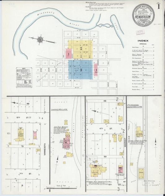 Sanborn Fire Insurance Map from Henderson, Sibley County, Minnesota. (1910) – Map View