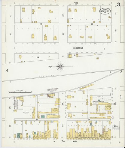 Sanborn Fire Insurance Map from Newkirk, Kay County, Oklahoma (1901), Sheet #0003 - Complete Map Set gallery image, historic Sanborn map, vintage wall art, Oklahoma Oklahoma