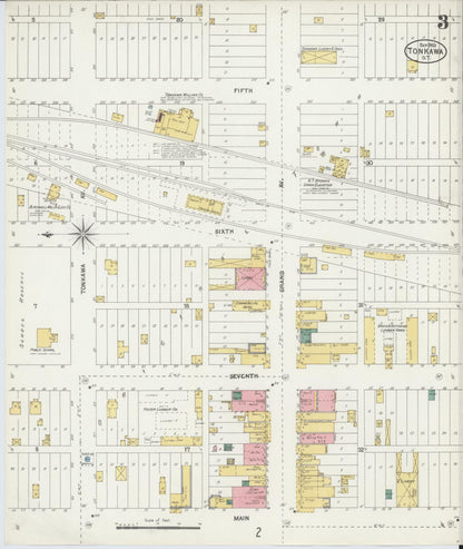Sanborn Fire Insurance Map from Tonkawa, Kay County, Oklahoma (1903), Sheet #0003 - Complete Map Set gallery image, historic Sanborn map, vintage wall art, Oklahoma Oklahoma