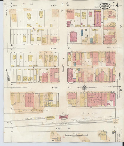 Sanborn Fire Insurance Map from Douglas, Converse County, Wyoming (1944), Sheet #0004 - Complete Map Set gallery image, historic Sanborn map, vintage wall art, Wyoming Wyoming