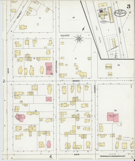Sanborn Fire Insurance Map from Phoenix, Oswego County, New York (1904), Sheet #0003 - Historic Sanborn Fire Insurance Map Print, vintage old map wall art, antique decor, genealogy gift, New York New York map