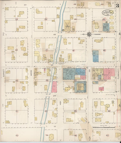 Sanborn Fire Insurance Map from Stayton, Marion County, Oregon (1931), Sheet #0003 - Complete Map Set gallery image, historic Sanborn map, vintage wall art, Oregon Oregon