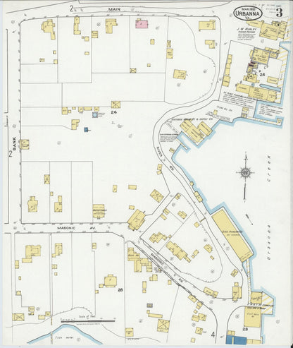 Sanborn Fire Insurance Map from Urbanna, Middlesex County, Virginia (1921), Sheet #0003 - Historic Sanborn Fire Insurance Map Print, vintage old map wall art, antique decor, genealogy gift, Virginia Virginia map