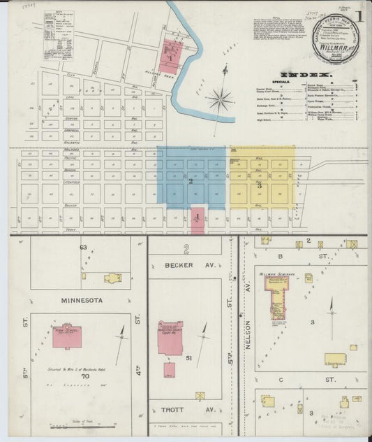 Sanborn Fire Insurance Map from Willmar, Kandiyohi County, Minnesota. (1893) – Map View