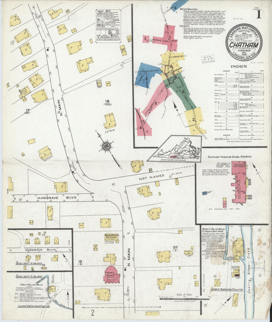 Sanborn Fire Insurance Map from Chatham, Pittsylvania County, Virginia. (1920) – Historic Sanborn Fire Insurance Map Print