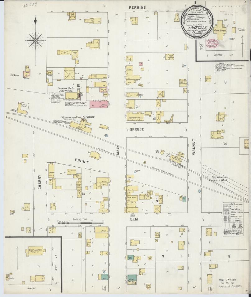 Sanborn Fire Insurance Map from Lakeville, Dakota County, Minnesota. (1895) – Map View
