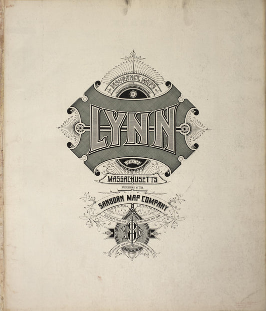 Sanborn Fire Insurance Map from Lynn, Essex County, Massachusetts (1908), Sheet #0001 - Historic Sanborn Fire Insurance Map Print, vintage old map wall art, antique decor, genealogy gift, Massachusetts Massachusetts map