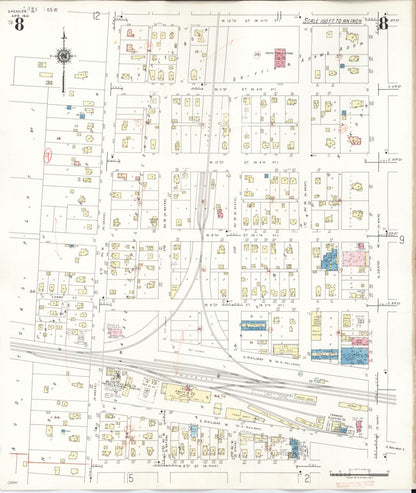 Sanborn Fire Insurance Map from Spencer, Clay County, Iowa (1946), Sheet #0008 - Historic Sanborn Fire Insurance Map Print