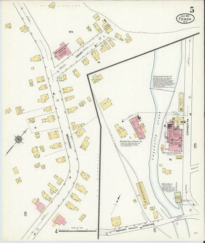 Sanborn Fire Insurance Map from Fonda, Montgomery County, New York (1912), Sheet #0005 - Complete Map Set gallery image, historic Sanborn map, vintage wall art, New York New York
