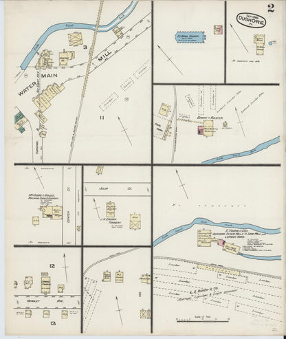 Sanborn Fire Insurance Map from Dushore, Sullivan County, Pennsylvania (1885), Sheet #0002 - Complete Map Set gallery image, historic Sanborn map, vintage wall art, Pennsylvania Pennsylvania