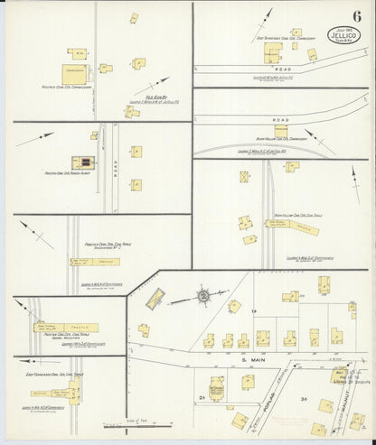 Sanborn Fire Insurance Map from Jellico, Whitley County, Ky., and Campbell County, Tenna, Kentucky (1913), Sheet #0006 - Complete Map Set gallery image, historic Sanborn map, vintage wall art, Kentucky Kentucky
