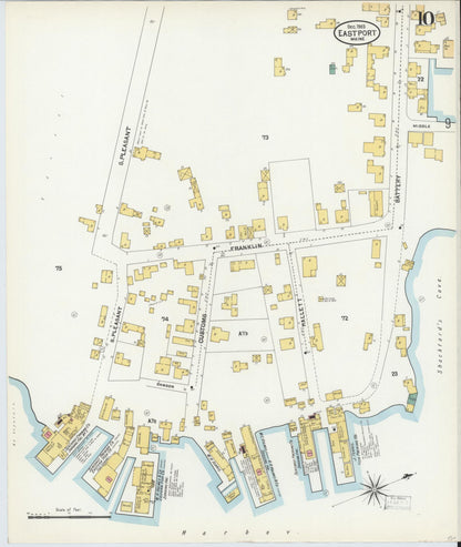 Sanborn Fire Insurance Map from Eastport, Washington County, Maine (1903), Sheet #0010 - Complete Map Set gallery image, historic Sanborn map, vintage wall art, Maine Maine