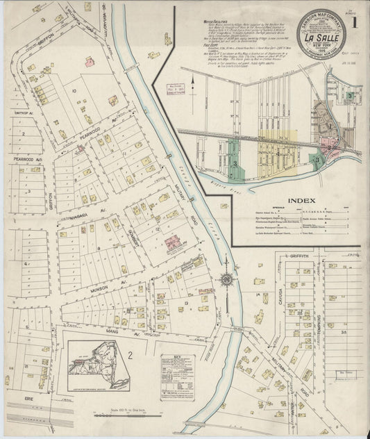 Sanborn Fire Insurance Map from La Salle, Niagara County, New York. (1914) – Historic Sanborn Fire Insurance Map Print