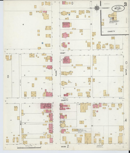 Sanborn Fire Insurance Map from Bethel, Clermont County, Ohio (1912), Sheet #0003 - Historic Sanborn Fire Insurance Map Print, vintage old map wall art, antique decor, genealogy gift, Ohio Ohio map