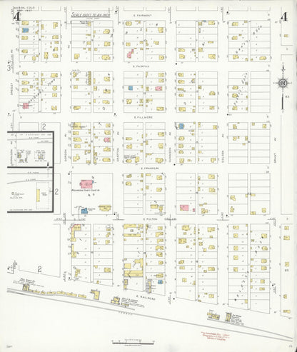 Sanborn Fire Insurance Map from Akron, Washington County, Colorado (1937), Sheet #0004 - Complete Map Set gallery image, historic Sanborn map, vintage wall art, Colorado Colorado