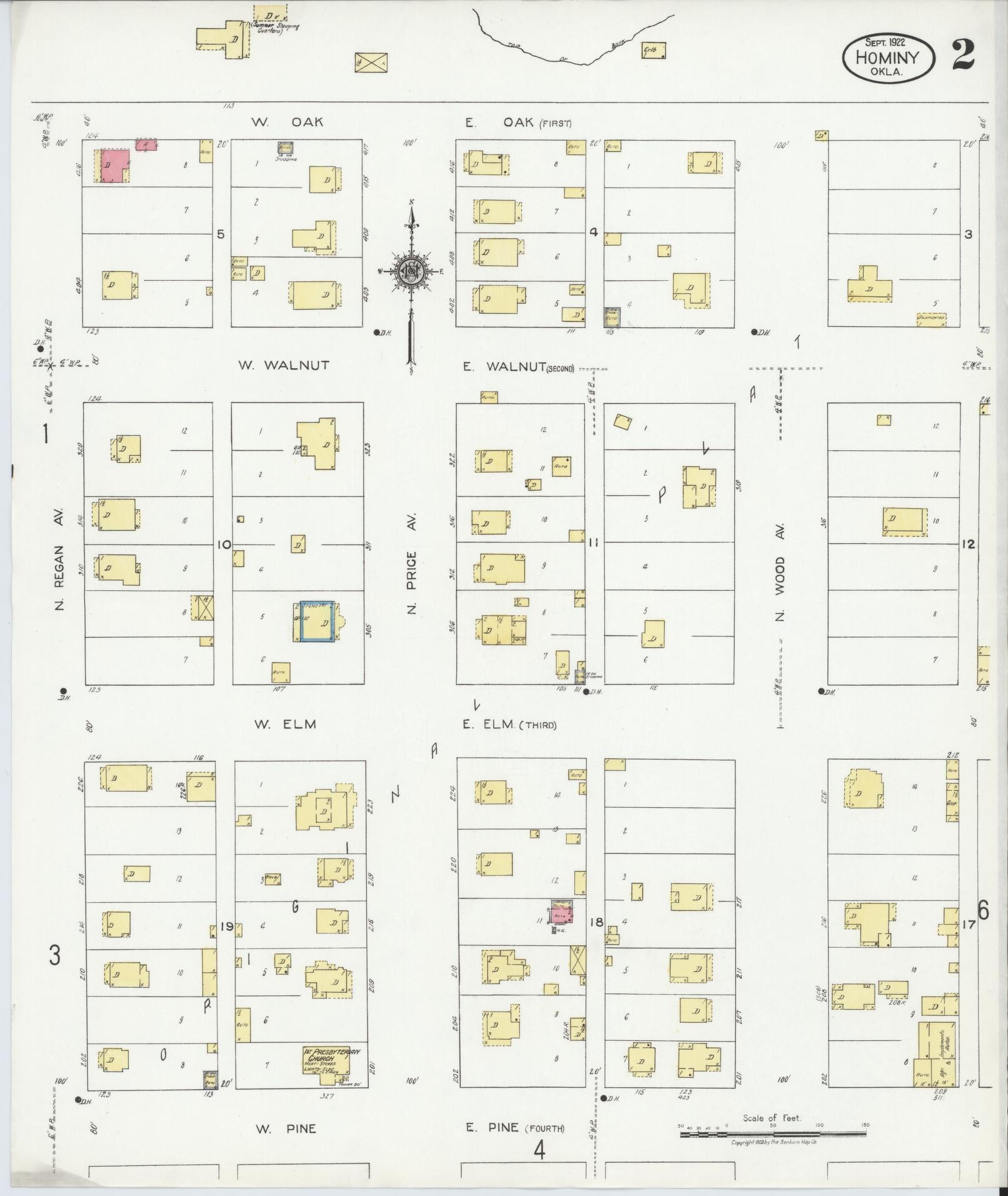 Sanborn Fire Insurance Map from Hominy, Osage County, Oklahoma (1922 ...