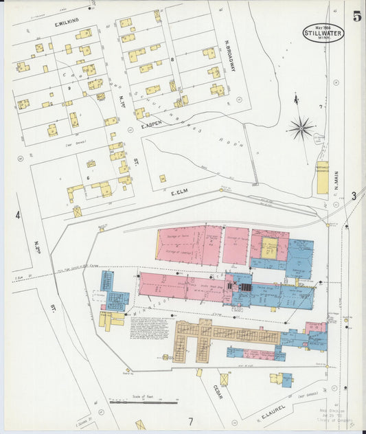 Sanborn Fire Insurance Map from Stillwater, Washington County, Minnesota (1904), Sheet #0005 - Historic Sanborn Fire Insurance Map Print, vintage old map wall art, antique decor, genealogy gift, Minnesota Minnesota map