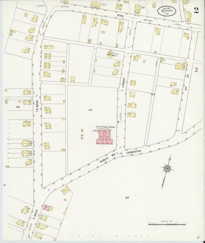 Sanborn Fire Insurance Map from Egypt, Lehigh County, Pennsylvania (1911), Sheet #0002 - Complete Map Set gallery image, historic Sanborn map, vintage wall art, Pennsylvania Pennsylvania
