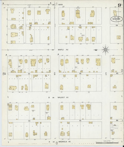 Sanborn Fire Insurance Map from Newkirk, Kay County, Oklahoma (1903), Sheet #0009 - Complete Map Set gallery image, historic Sanborn map, vintage wall art, Oklahoma Oklahoma