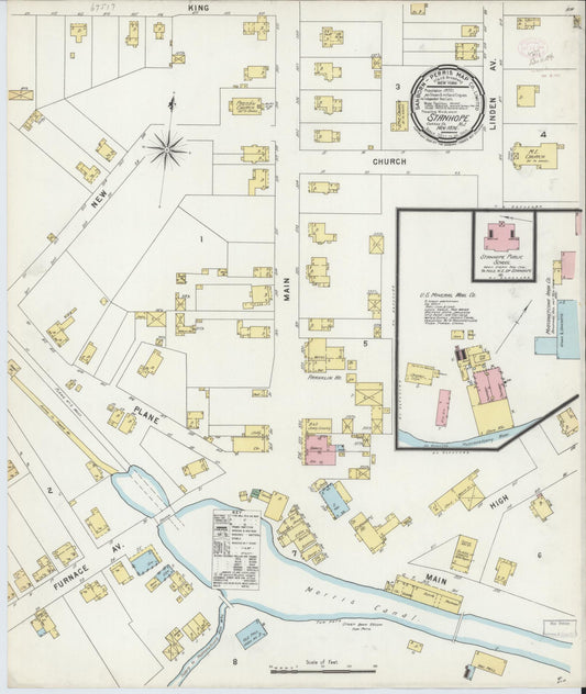 Sanborn Fire Insurance Map from Stanhope, Sussex County, New Jersey. (1896) – Historic Sanborn Fire Insurance Map Print