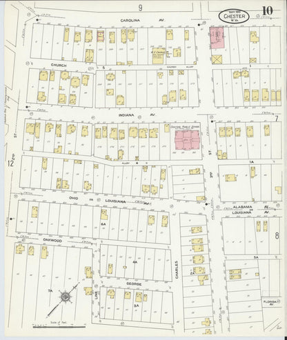 Sanborn Fire Insurance Map from Chester, Hancock County, West Virginia (1910), Sheet #0010 - Complete Map Set gallery image, historic Sanborn map, vintage wall art, West Virginia West Virginia