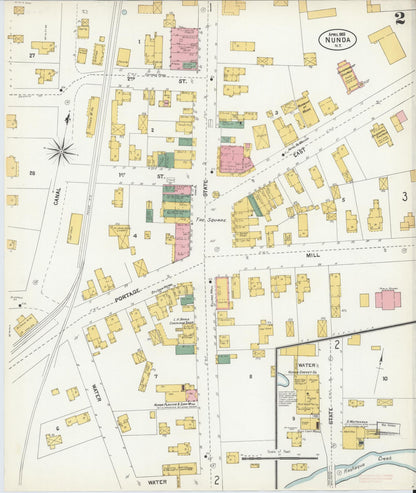 Sanborn Fire Insurance Map from Nunda, Livingston County, New York (1903), Sheet #0002 - Complete Map Set gallery image, historic Sanborn map, vintage wall art, New York New York