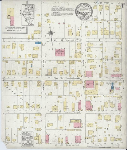 Sanborn Fire Insurance Map from Brookport, Massac County, Illinois. (1921) – Map View