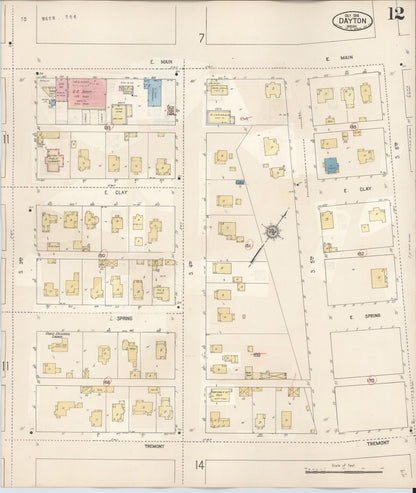 Sanborn Fire Insurance Map from Dayton, Columbia County, Washington (1943), Sheet #0012 - Complete Map Set gallery image, historic Sanborn map, vintage wall art, Washington Washington