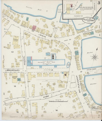 Sanborn Fire Insurance Map from Rockport, Essex County, Massachusetts (1885), Sheet #0003 - Complete Map Set gallery image, historic Sanborn map, vintage wall art, Massachusetts Massachusetts