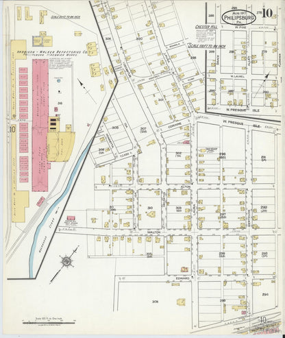 Sanborn Fire Insurance Map from Philipsburg, Centre County, Pennsylvania (1917), Sheet #0010 - Complete Map Set gallery image, historic Sanborn map, vintage wall art, Pennsylvania Pennsylvania