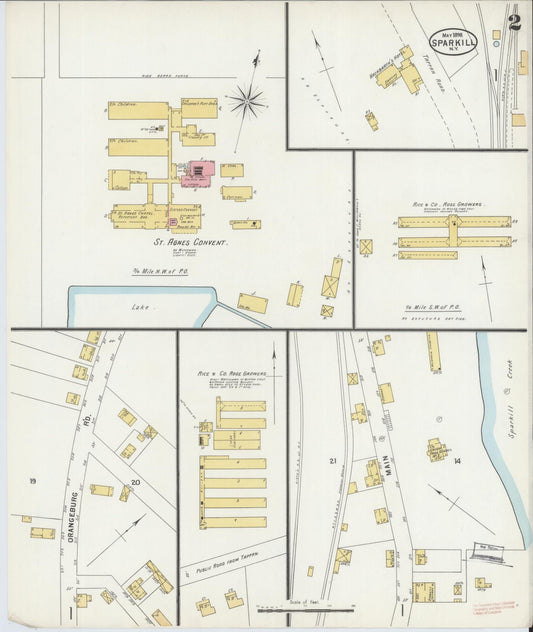 Sanborn Fire Insurance Map from Sparkill, Rockland County, New York (1898), Sheet #0002 - Historic Sanborn Fire Insurance Map Print, vintage old map wall art, antique decor, genealogy gift, New York New York map
