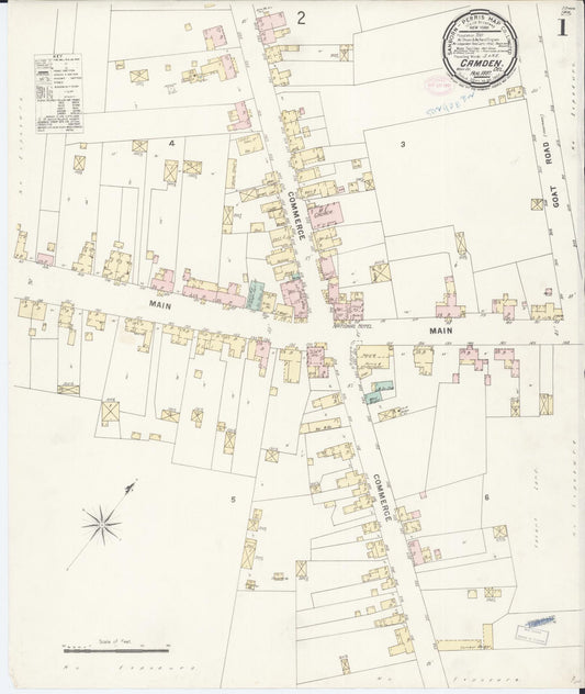 Sanborn Fire Insurance Map from Camden, Kent County, Delaware (1897), Sheet #0001 - Historic Sanborn Fire Insurance Map Print, vintage old map wall art, antique decor, genealogy gift, Delaware Delaware map