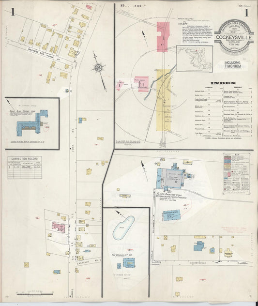 Sanborn Fire Insurance Map from Cockeysville, Baltimore County, Maryland. (1946) – Historic Sanborn Fire Insurance Map Print
