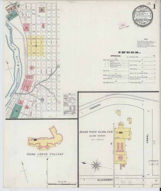 Sanborn Fire Insurance Map from Buena Vista, Independent Cities, Virginia. (1894) – Historic Sanborn Fire Insurance Map Print
