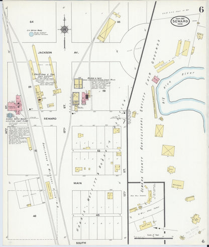Sanborn Fire Insurance Map from Seward, Seward County, Nebraska (1910), Sheet #0006 - Complete Map Set gallery image, historic Sanborn map, vintage wall art, Nebraska Nebraska