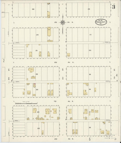 Sanborn Fire Insurance Map from Texas City, Galveston County, Texas (1912), Sheet #0003 - Complete Map Set gallery image, historic Sanborn map, vintage wall art, Texas Texas