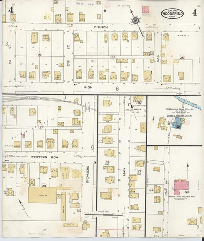 Sanborn Fire Insurance Map from Woodsfield, Monroe County, Ohio (1949), Sheet #0004 - Complete Map Set gallery image, historic Sanborn map, vintage wall art, Ohio Ohio
