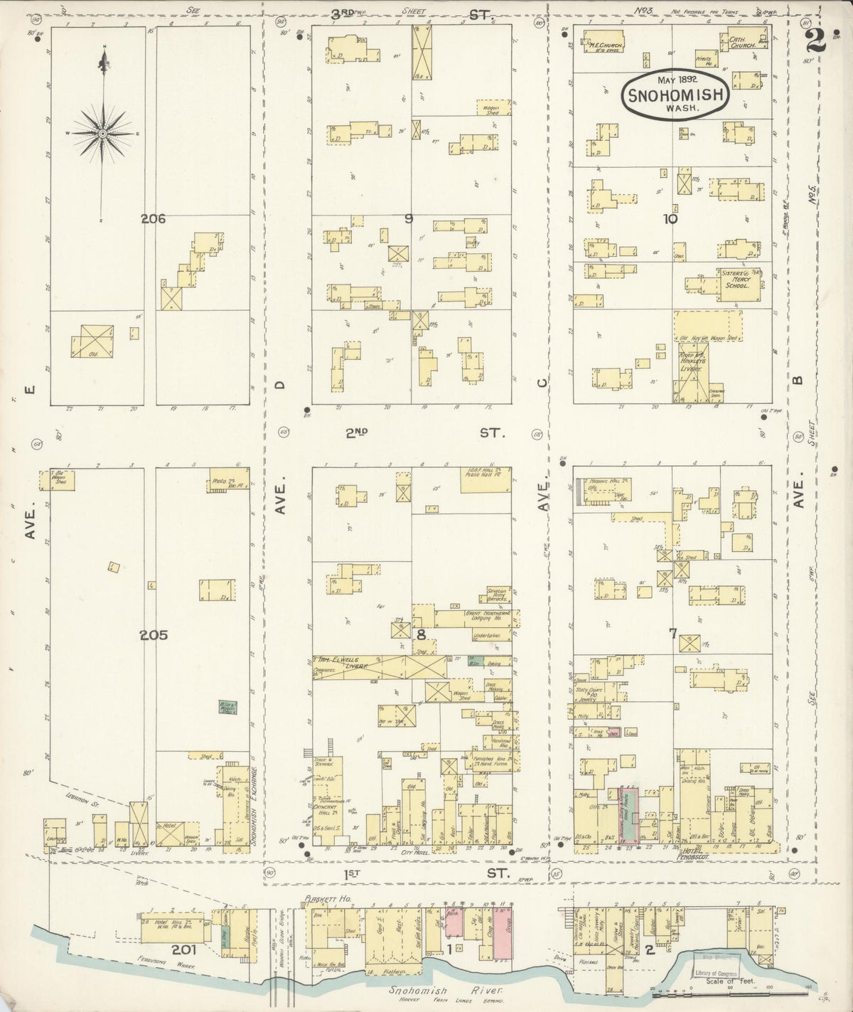 Sanborn Fire Insurance Map from Snohomish, Snohomish County, Washington (1892), Sheet #0002